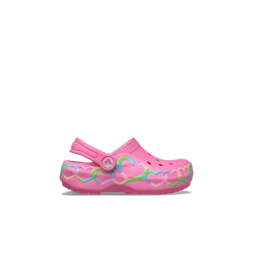 Toddler Classic Heart Lights Clog 'Pink Lemonade'