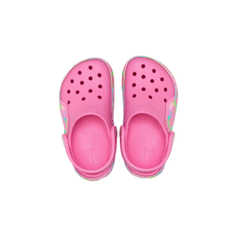 Toddler Classic Heart Lights Clog 'Pink Lemonade'