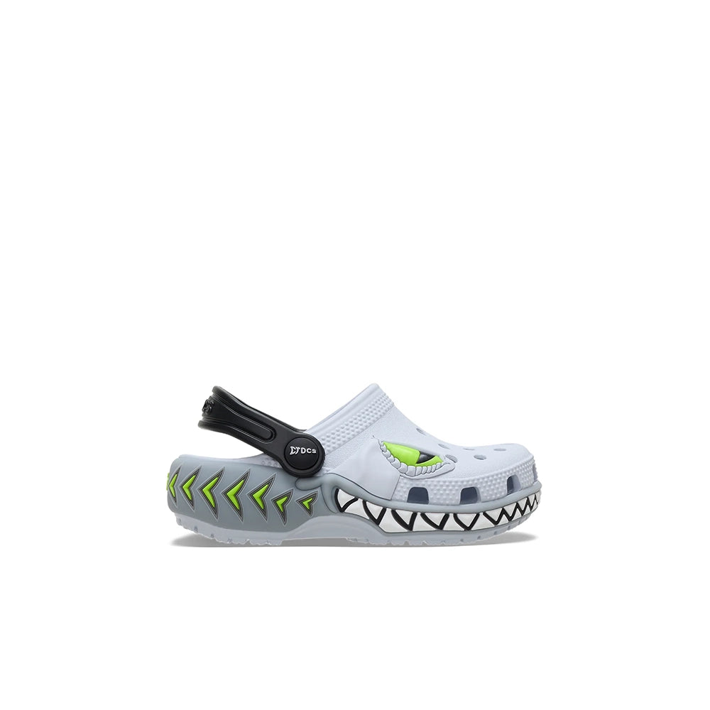 Toddlers Classic Creature Lights Clog 'Steel'