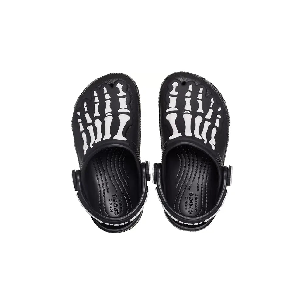 Toddler Classic Glow Skeleton Clog 'Black'