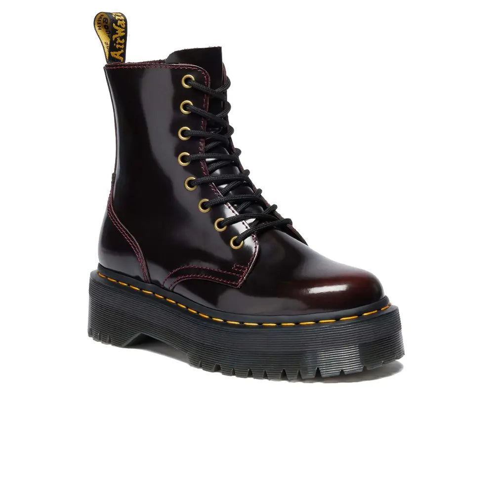 Jadon Arcadia Leather Platform Boots 'Cherry Red Arcadia'