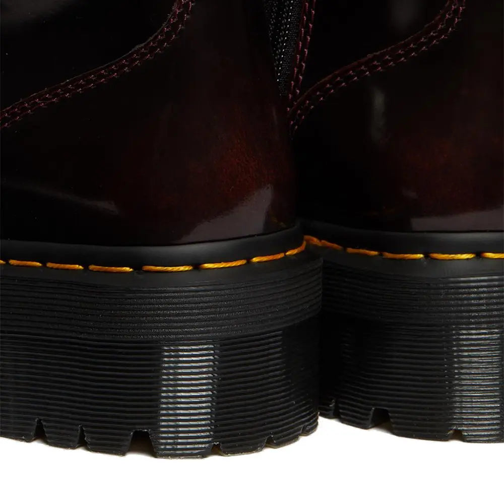 Jadon Arcadia Leather Platform Boots 'Cherry Red Arcadia'