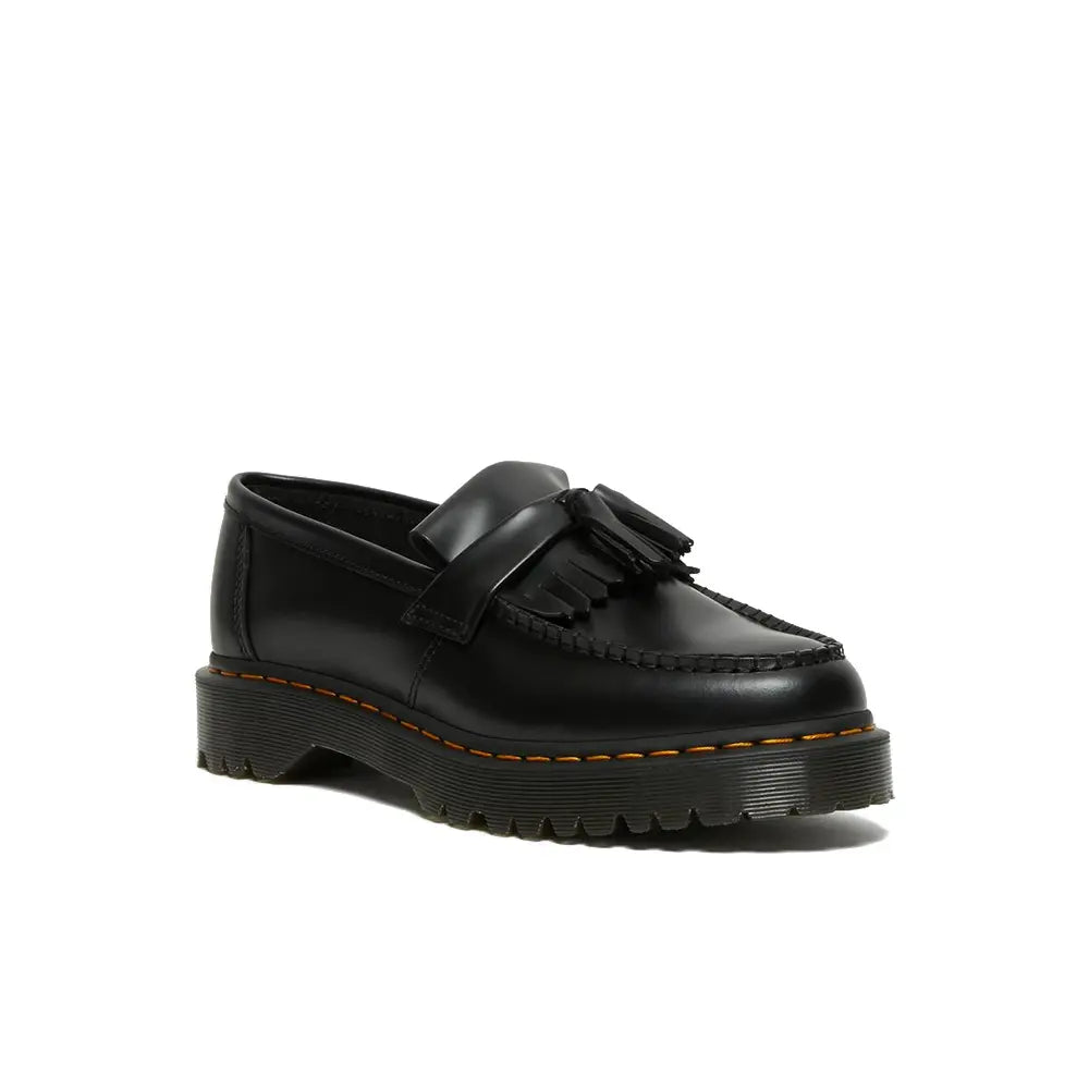 Adrian Bex Smooth Leather Tassel Loafers 'Black'