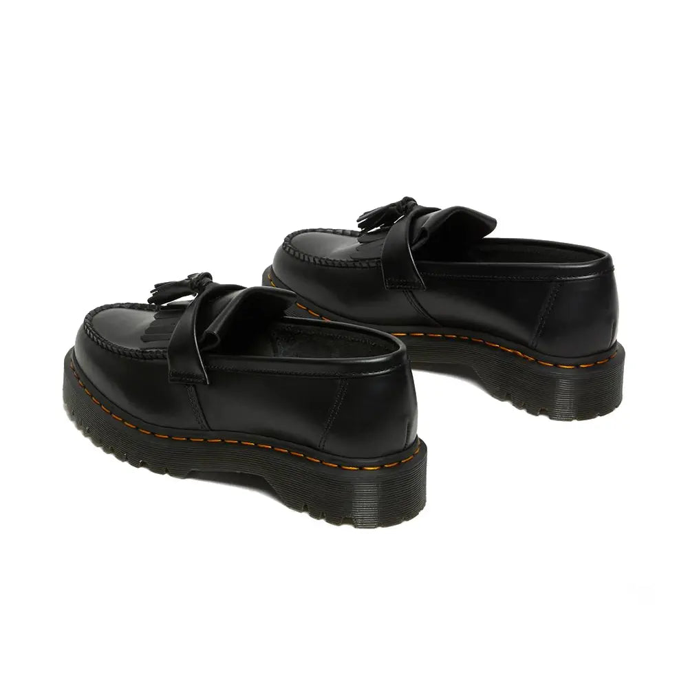 Adrian Bex Smooth Leather Tassel Loafers 'Black'