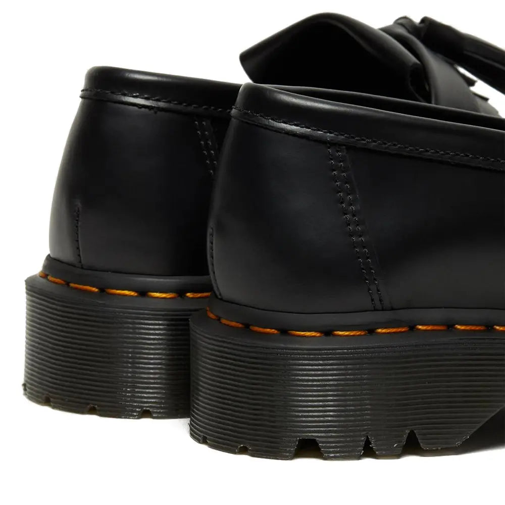 Adrian Bex Smooth Leather Tassel Loafers 'Black'