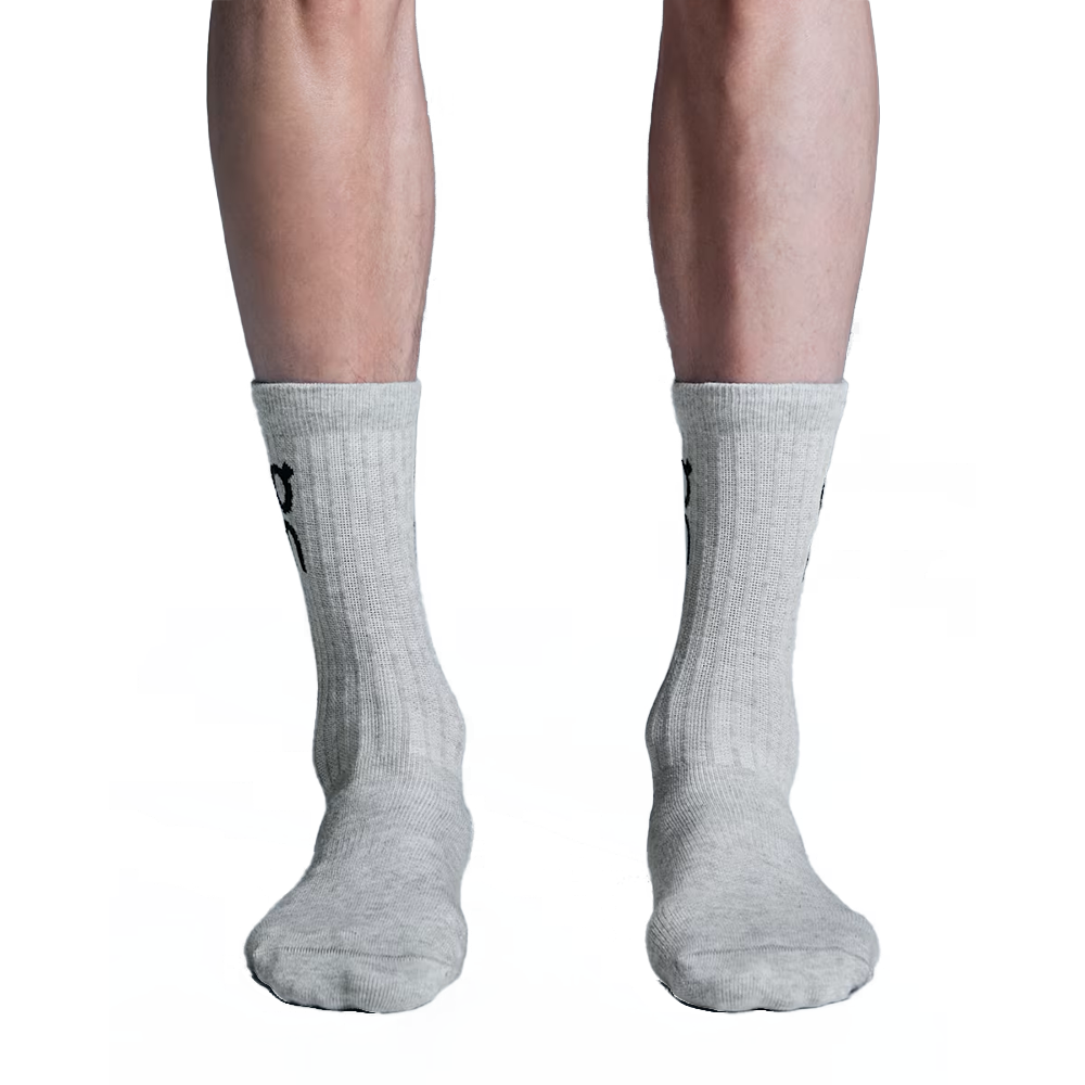 Logo Sock High 3P 'Heather Gray'