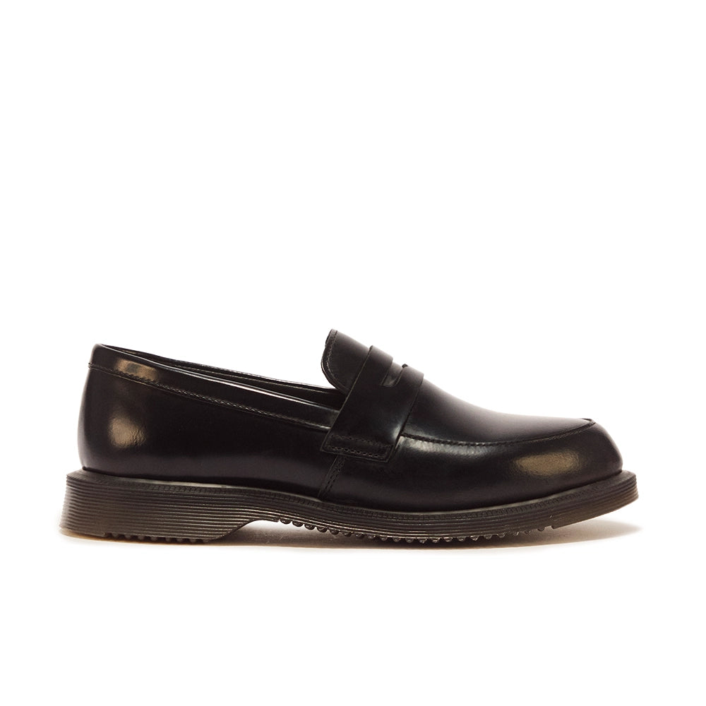 U Temara Polished Smooth Leather Loafers 'Black'