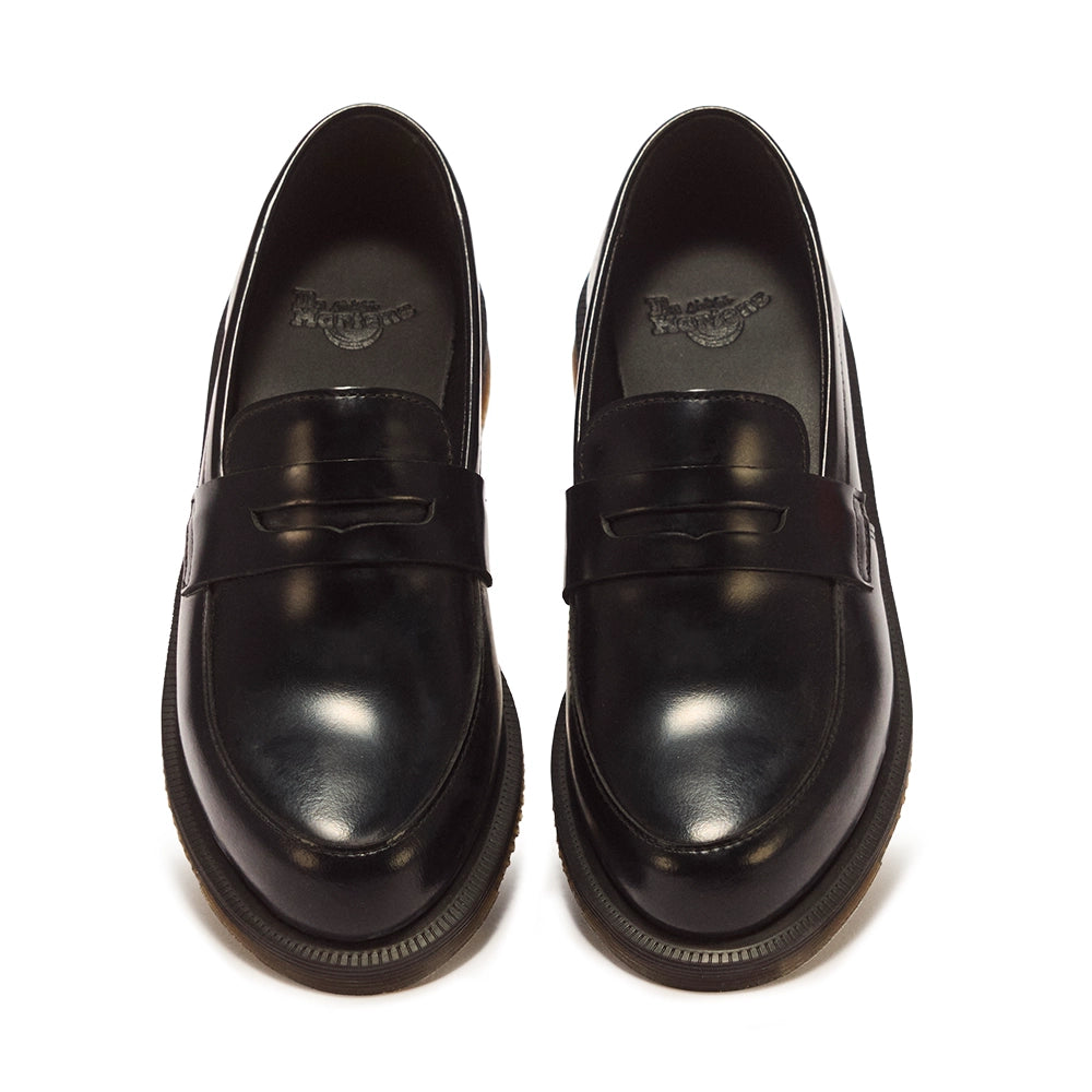 U Temara Polished Smooth Leather Loafers 'Black'