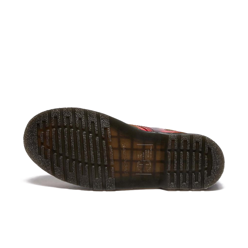1460 Pascal Flame Arcadia Rub Off Leather Boots 'Black Vibrant Red DMS Yellow'