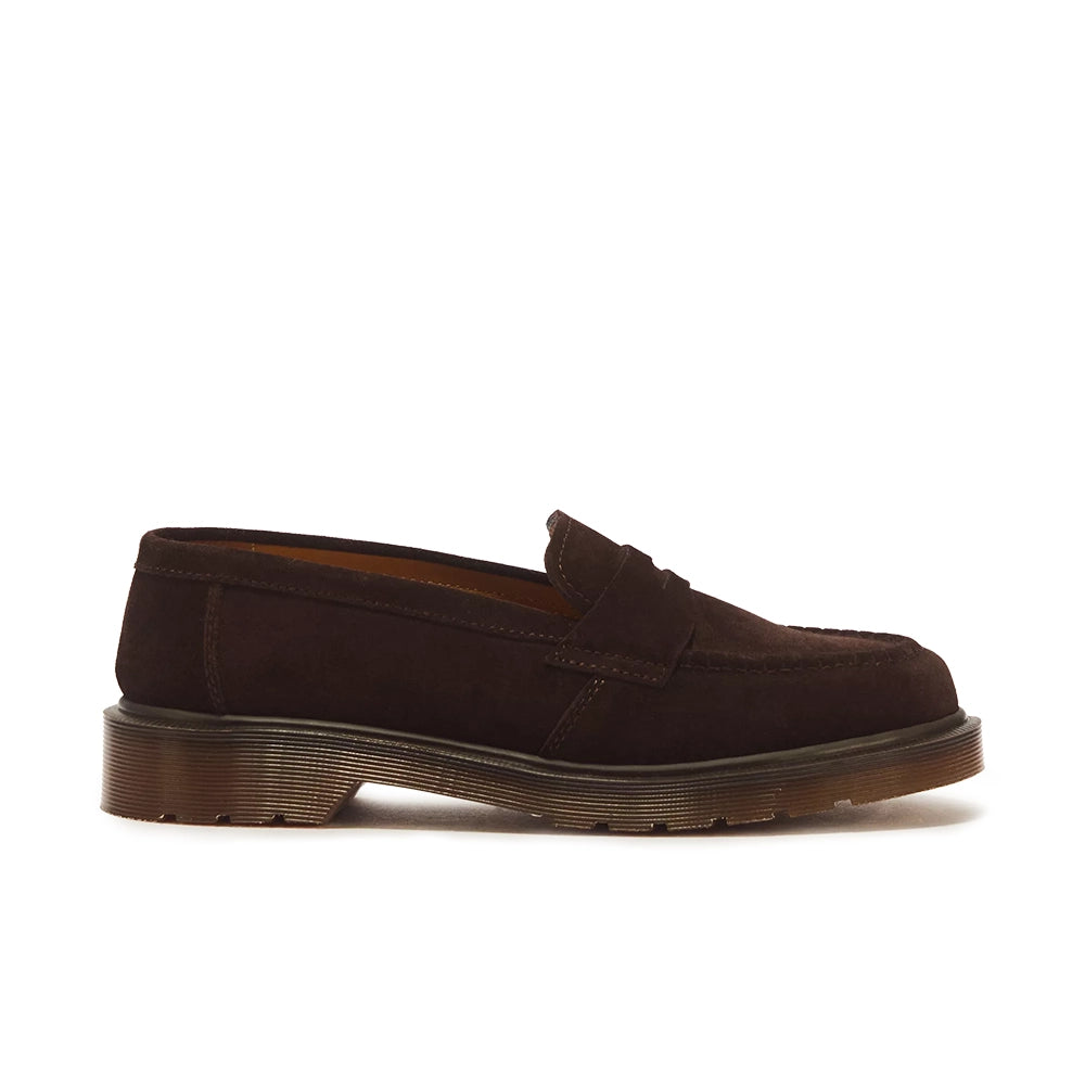 U Delapre Penny Loafer Repello Calf Suede Mb 'Brindle Brown'