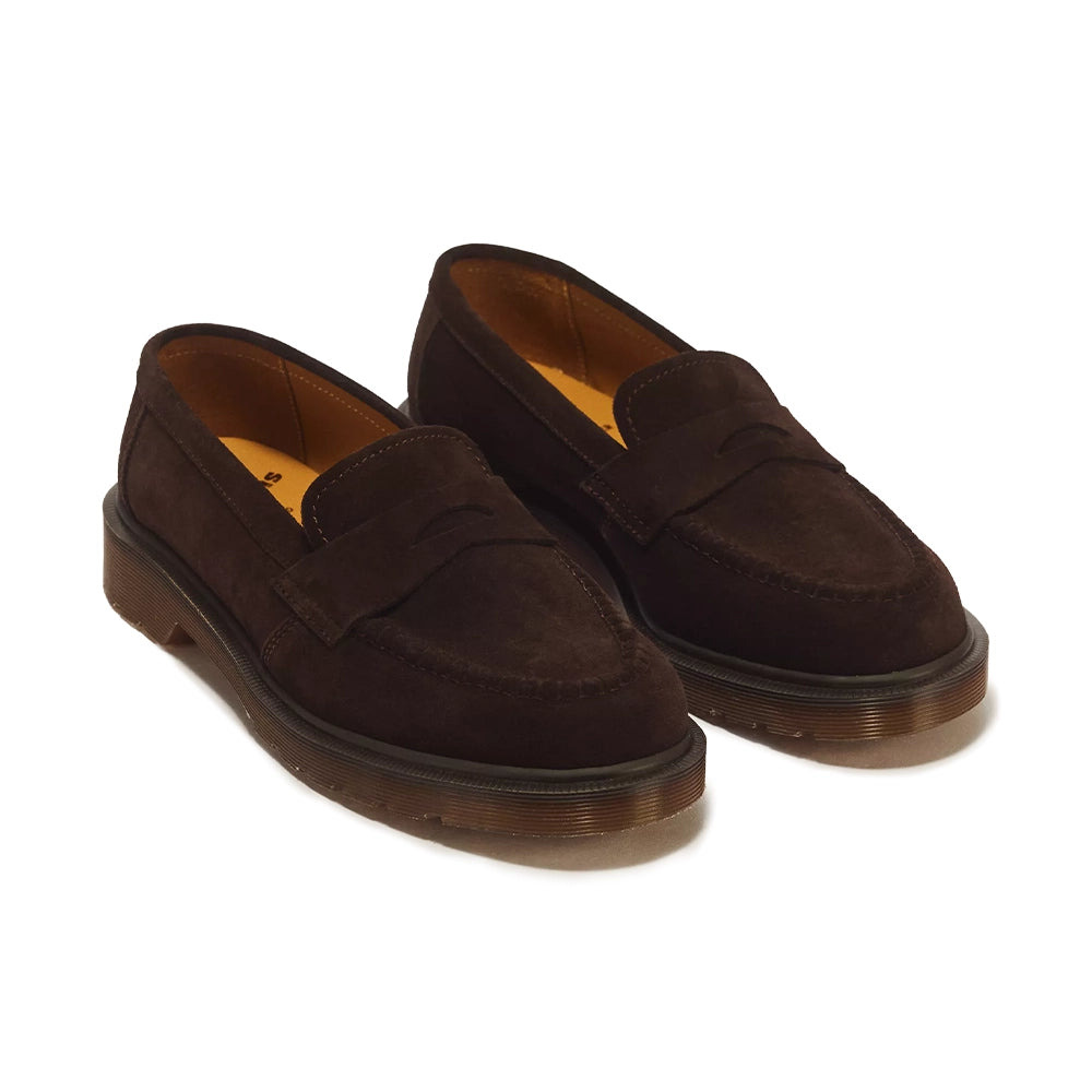 U Delapre Penny Loafer Repello Calf Suede Mb 'Brindle Brown'