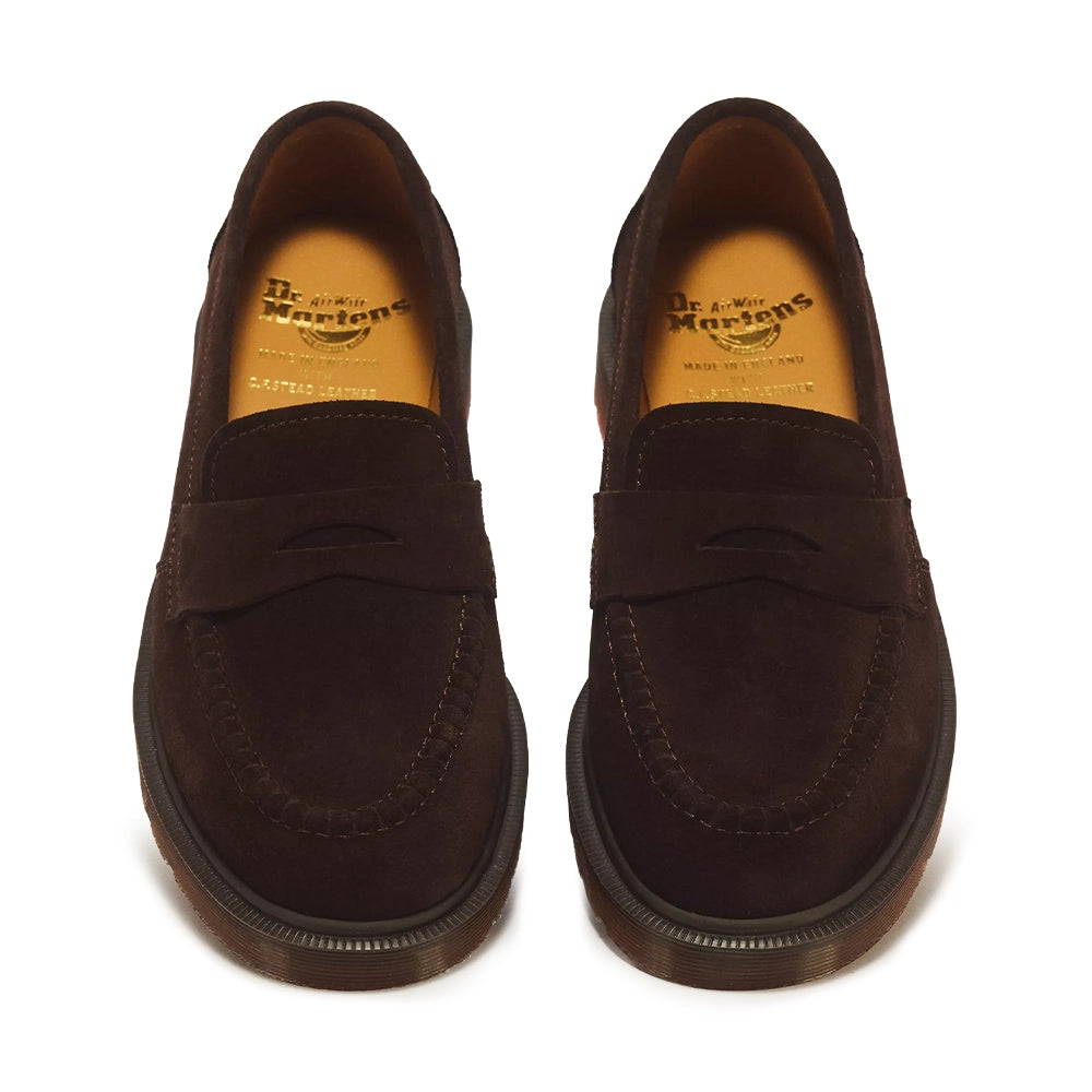 U Delapre Penny Loafer Repello Calf Suede Mb 'Brindle Brown'
