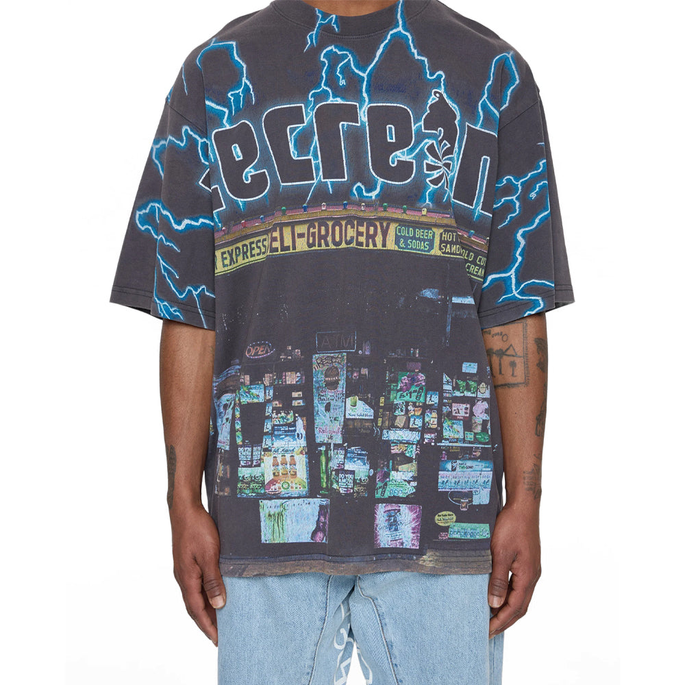 Static Oversized Tee 'Charcoal Art'