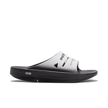 OOFOS ahh × and wander Recovery Sandal 'Black'