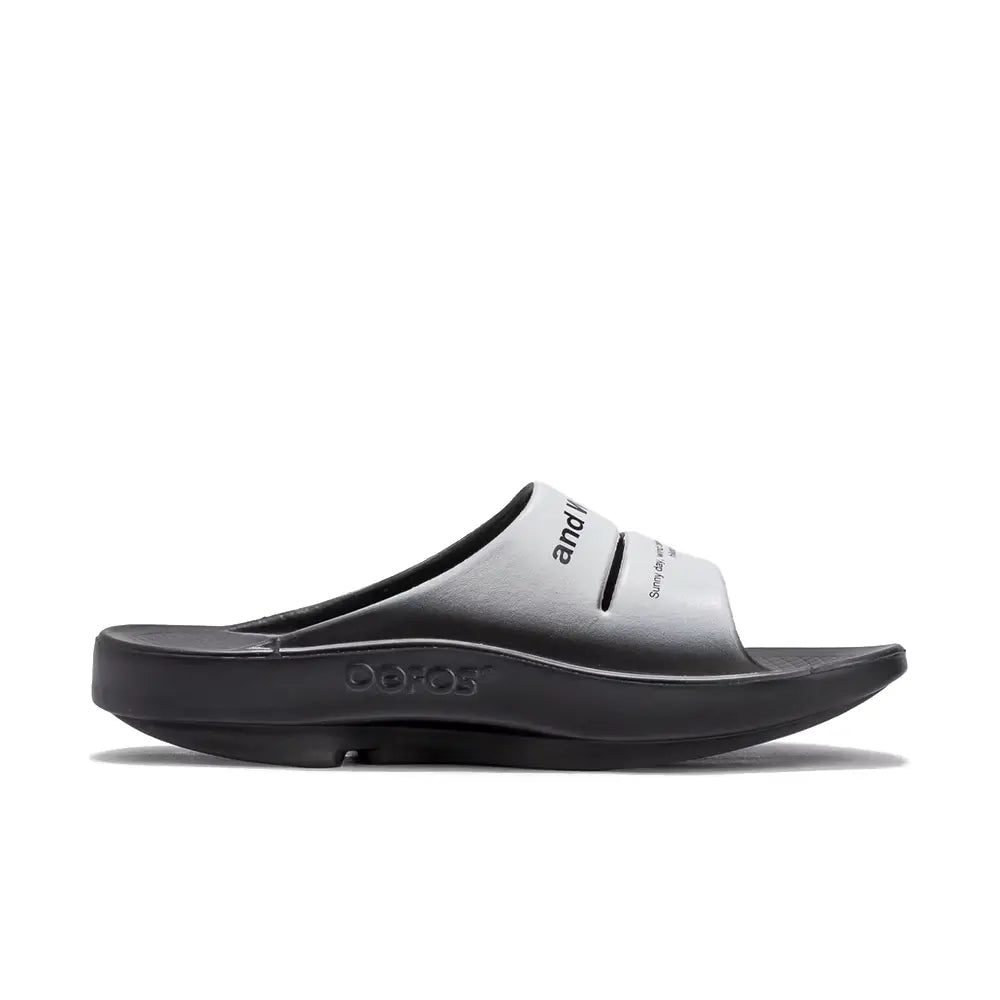 OOFOS ahh × and wander Recovery Sandal 'Black'