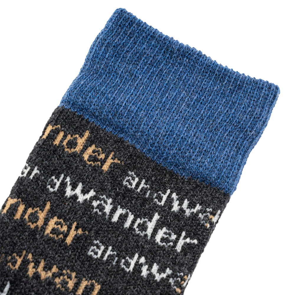 and Wander Wool Socks 'Charcoal'