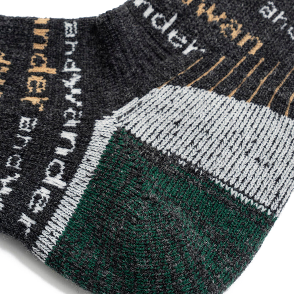and Wander Wool Socks 'Charcoal'