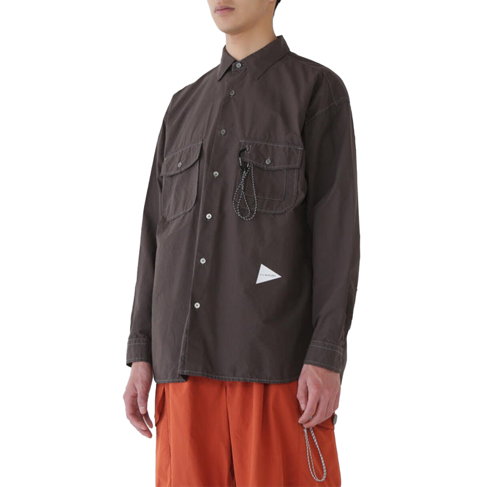 新品・タグ付き‼️ and wander CORDURA shirt and Wander Cordura Typewriter LS Shirt 'Dark Brown' – TAKOUT®