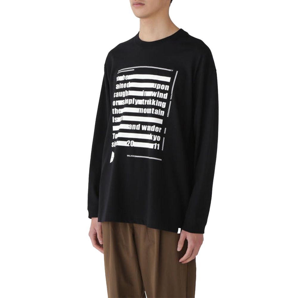 Typography Printed LS Tee 'Black'