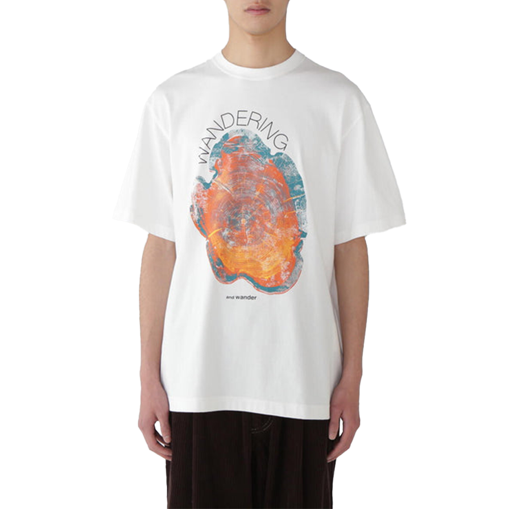 Wandering Printed Tee 'White'
