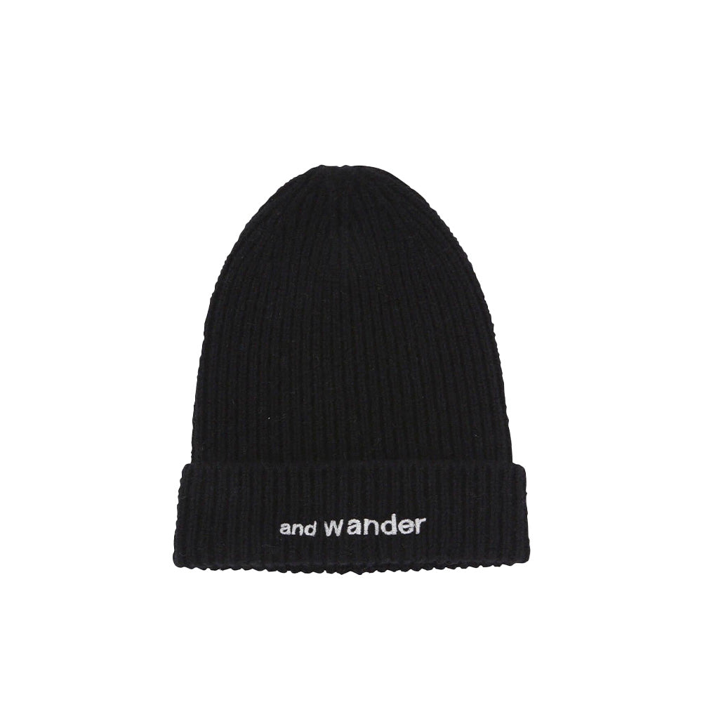 Shetland Wool Knit Cap 'Black'
