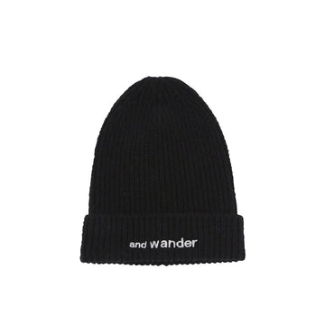 Shetland Wool Knit Cap 'Black'