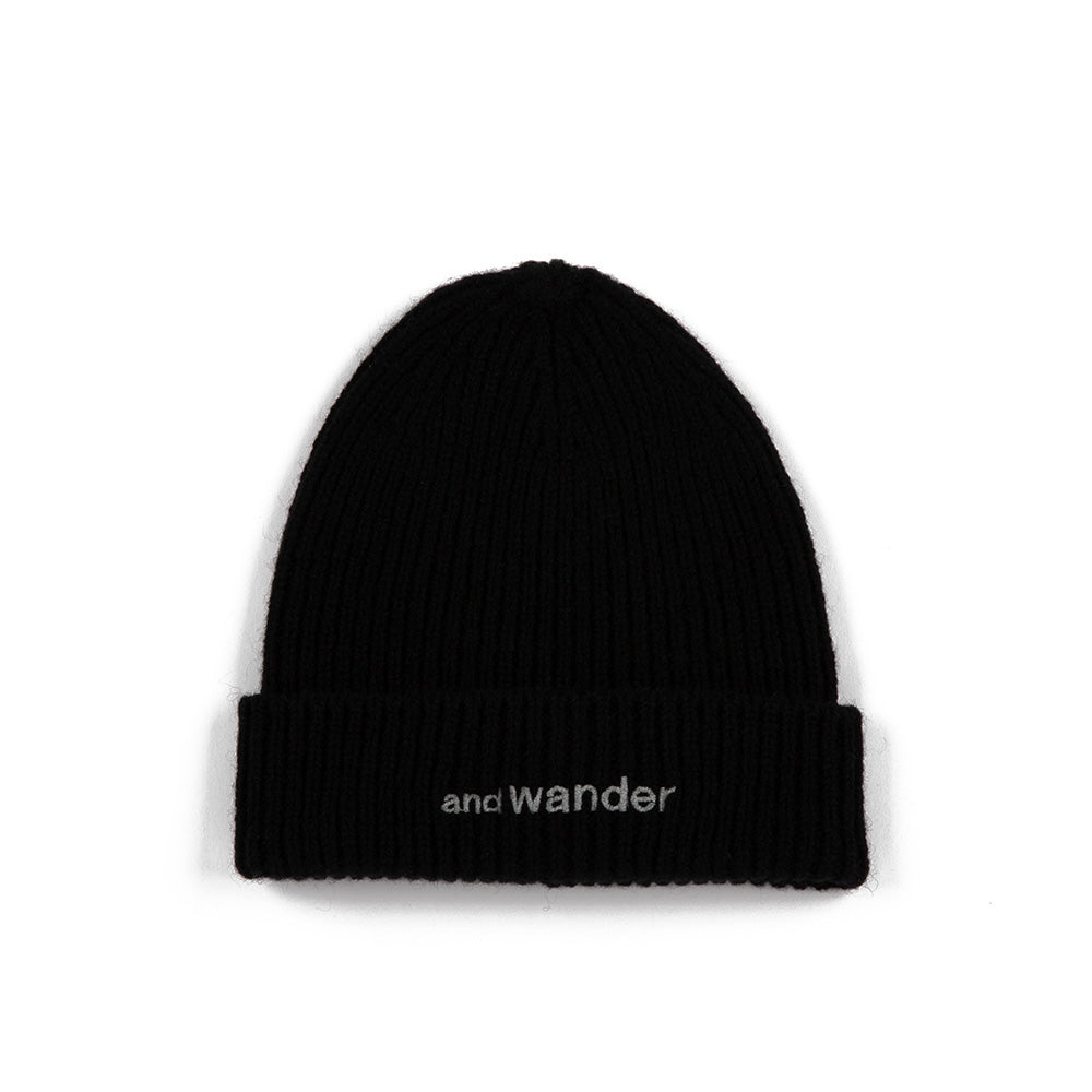 Shetland Wool Knit Cap 'Black'