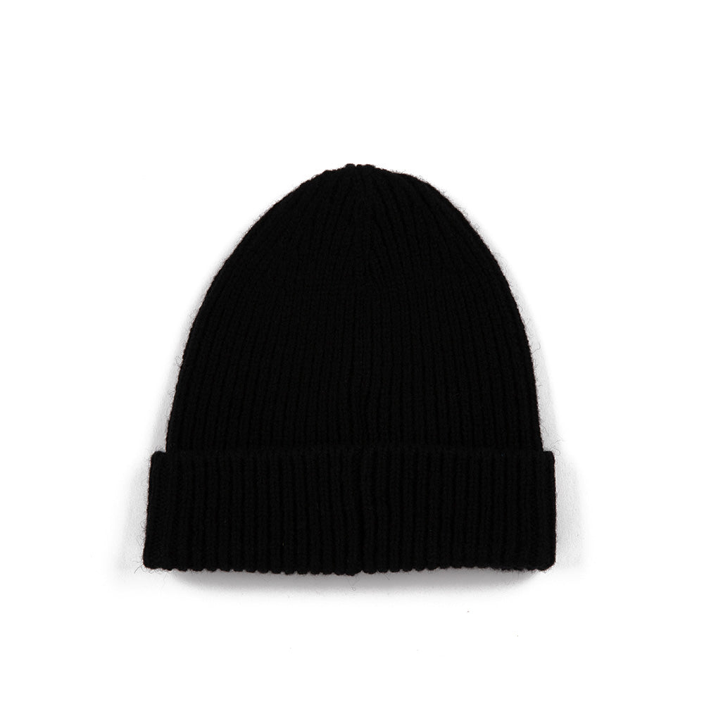 Shetland Wool Knit Cap 'Black'