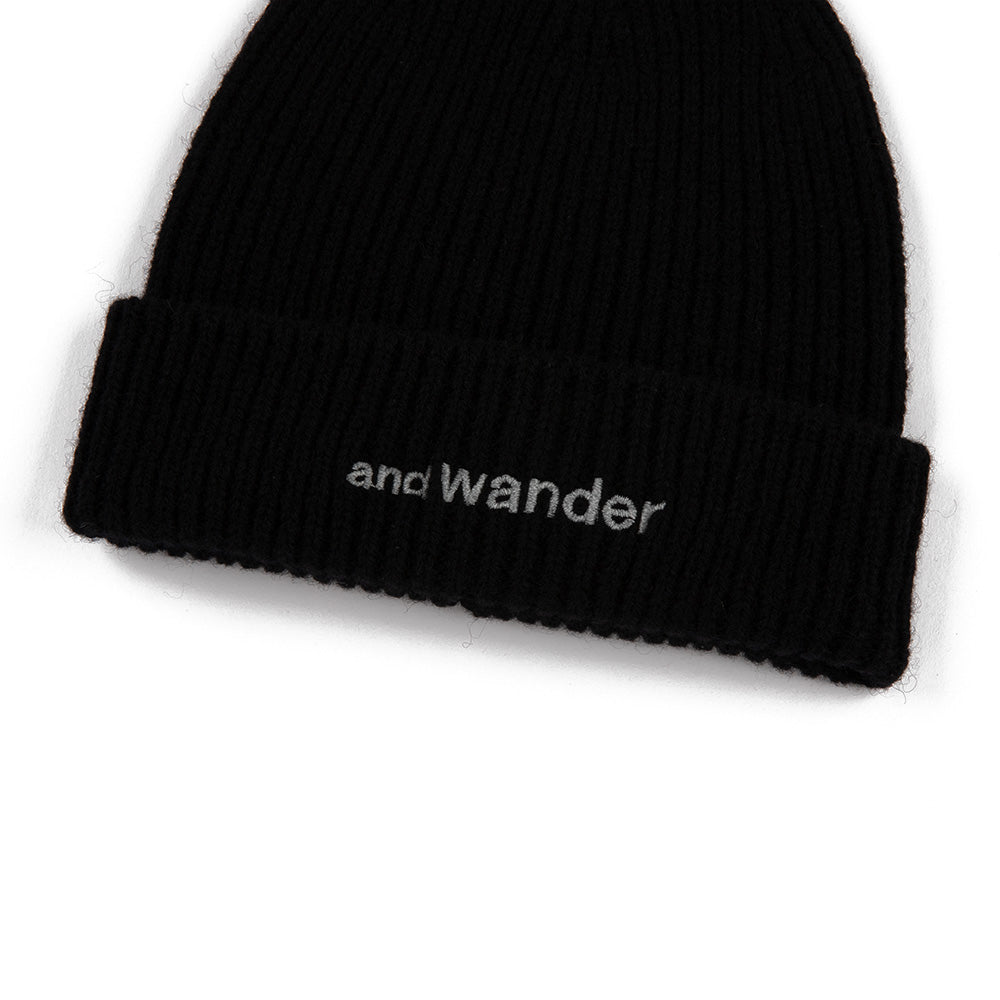 Shetland Wool Knit Cap 'Black'