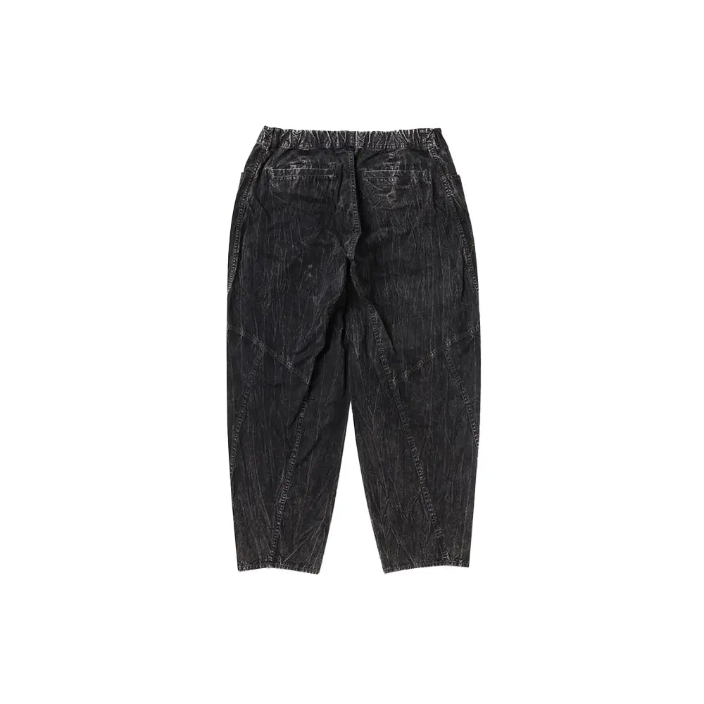 W Bleach twill wide pants 'Black'
