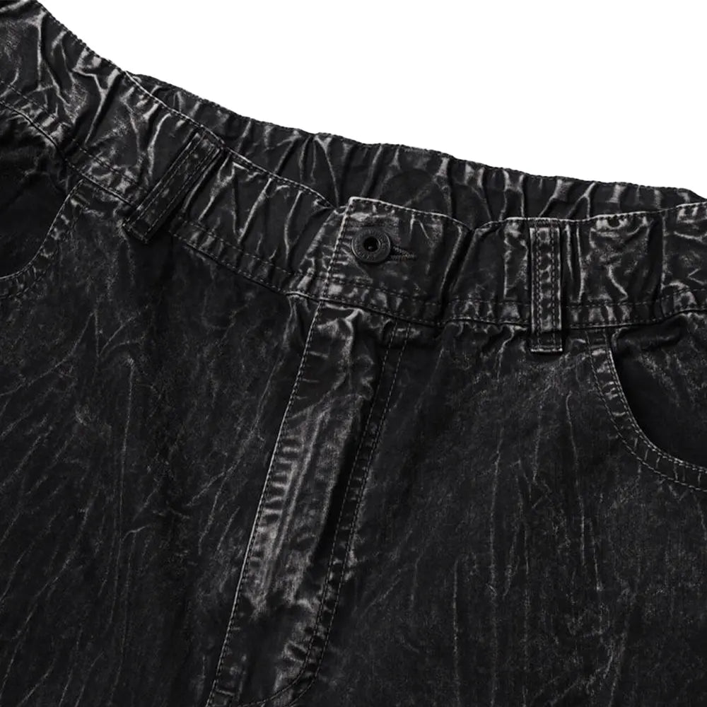 W Bleach twill wide pants 'Black'
