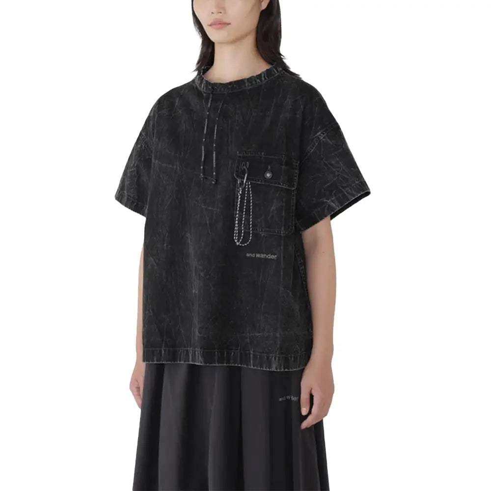 W Bleach twill Tee 'Black'