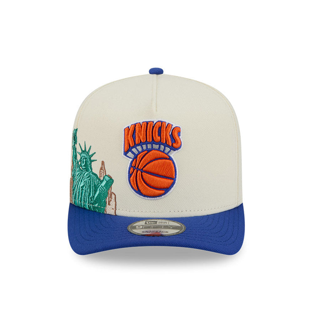 Hardwood Classics New York Knicks 950 A-Frame Snapback 'White Chrome'