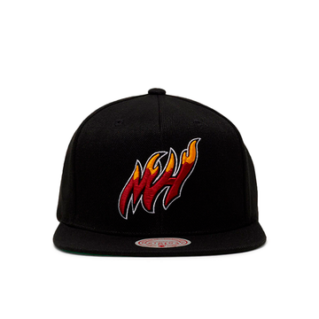 Miami Heat "Flames" Core Basic Snapback 'Black'
