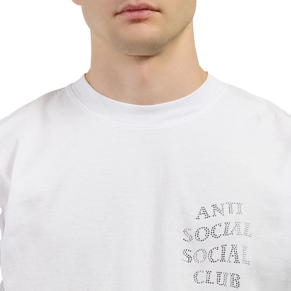 Rhinestone Mind Games Tee 'White/Silver'