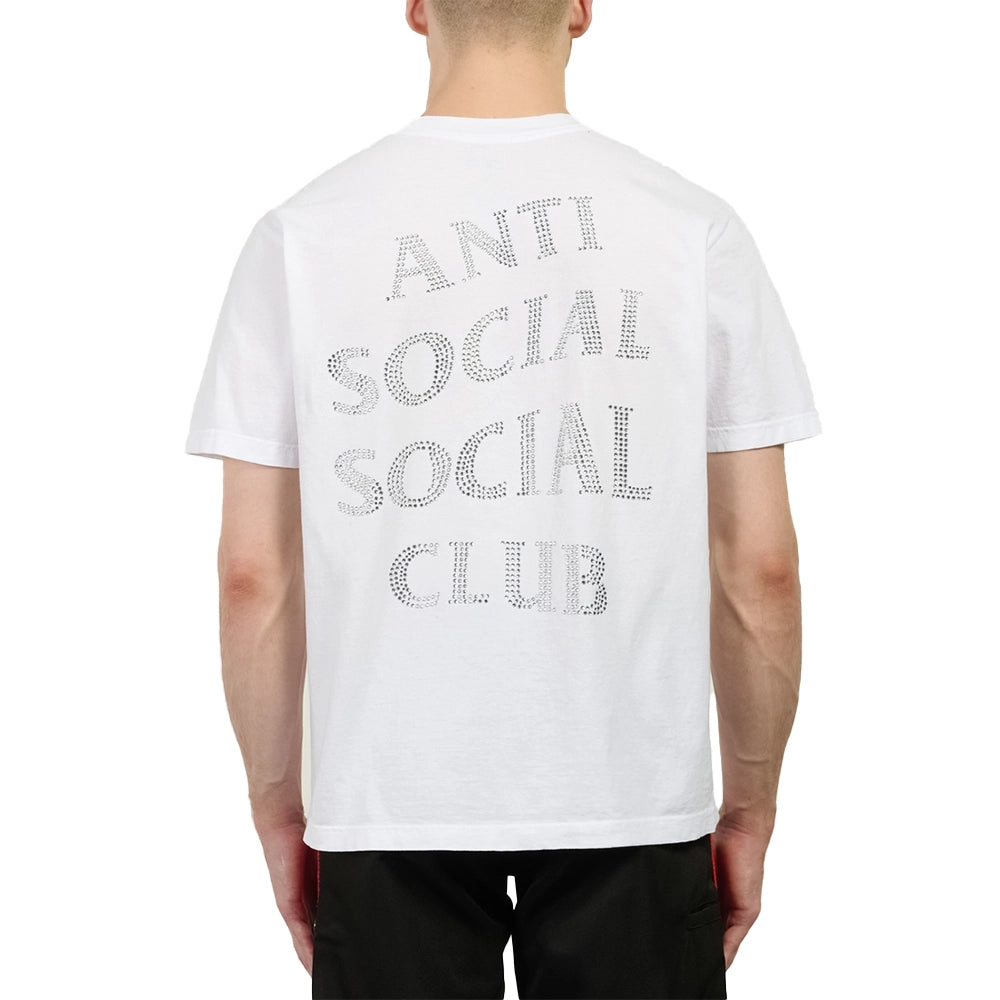 Rhinestone Mind Games Tee 'White/Silver'