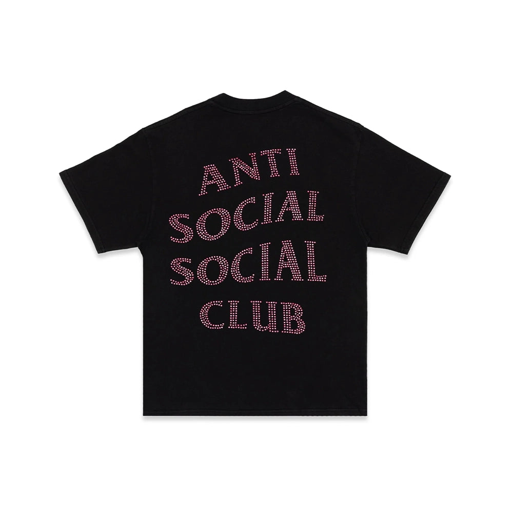 Rhinestone Mind Games Tee 'Black/Pink'