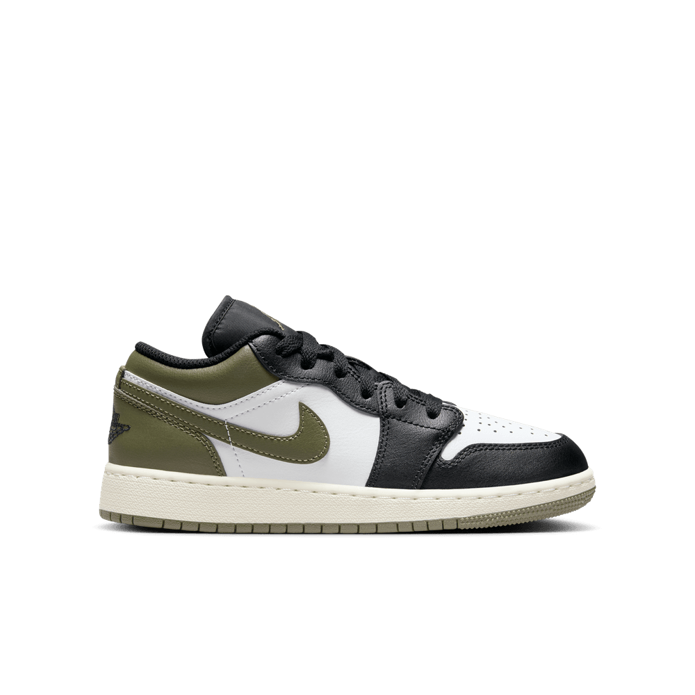 Air Jordan 1 Low GS 'Black Toe Medium Olive'