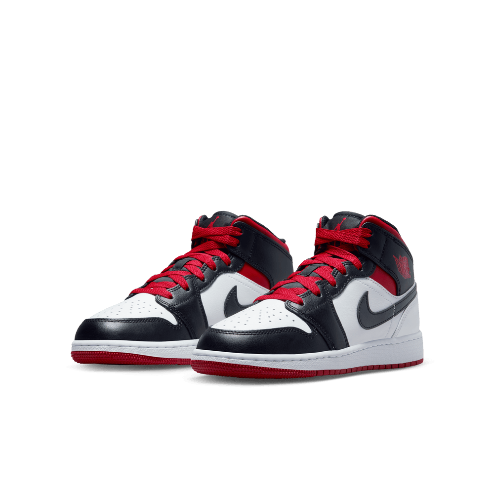 Air Jordan 1 Mid GS 'Gym Red Black Toe'