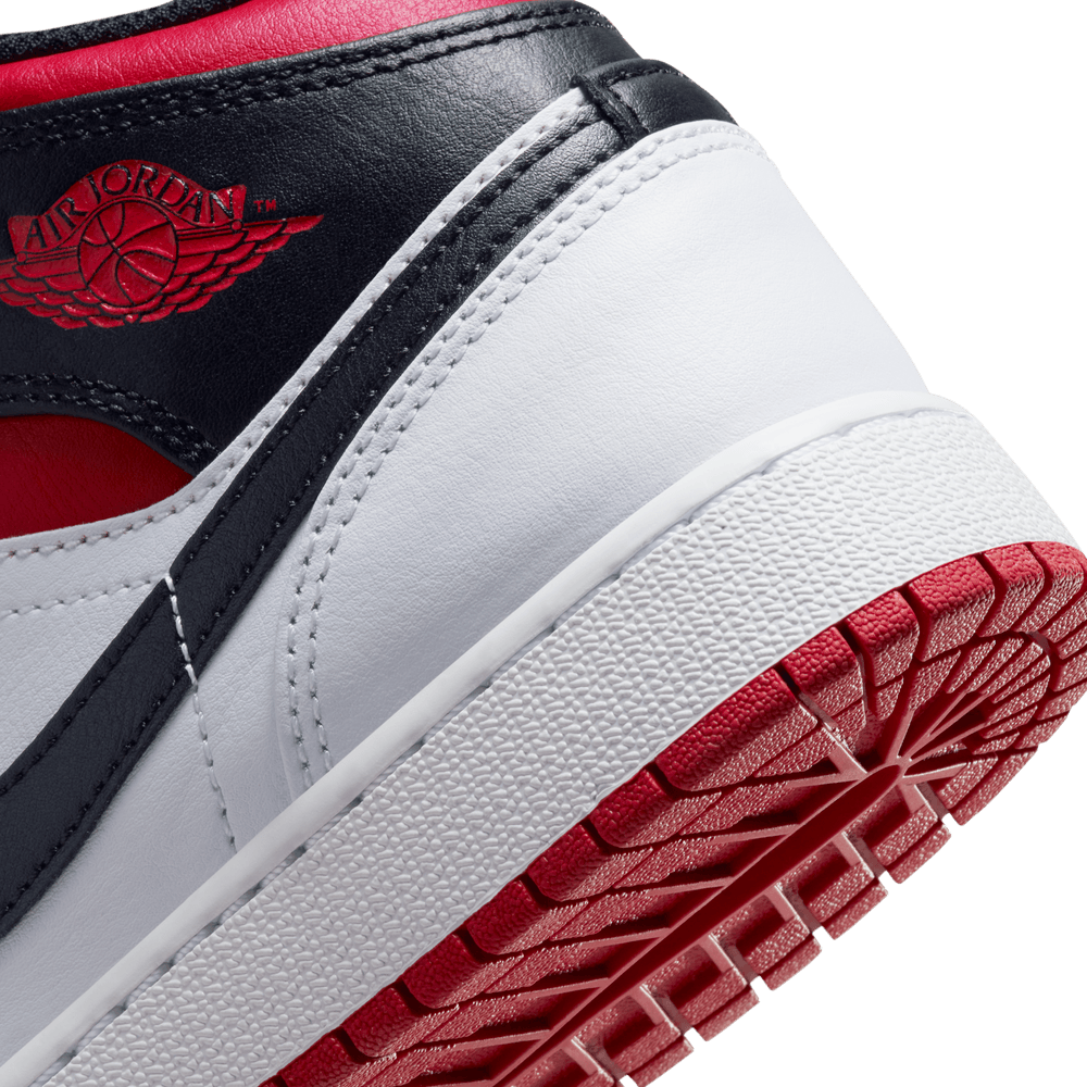 Air Jordan 1 Mid GS 'Gym Red Black Toe'