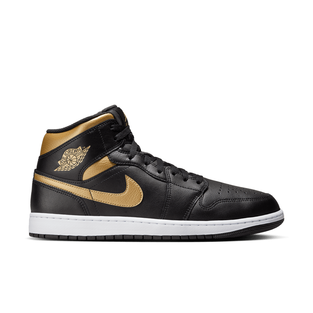 Air Jordan 1 Mid 'Black Metallic Gold'