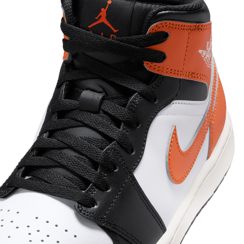 Air Jordan 1 Mid 'Orange Black Toe'
