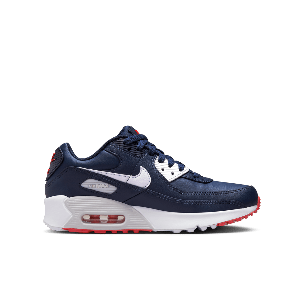 Air Max 90 Leather GS 'Obsidian Track Red'