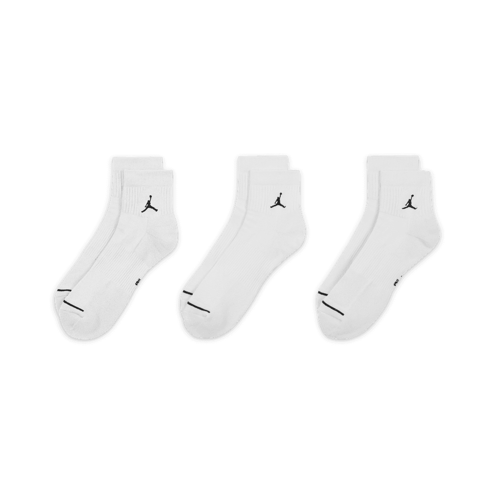 Jordan Everyday Ankle Socks (3 Pairs) 'White/Black'