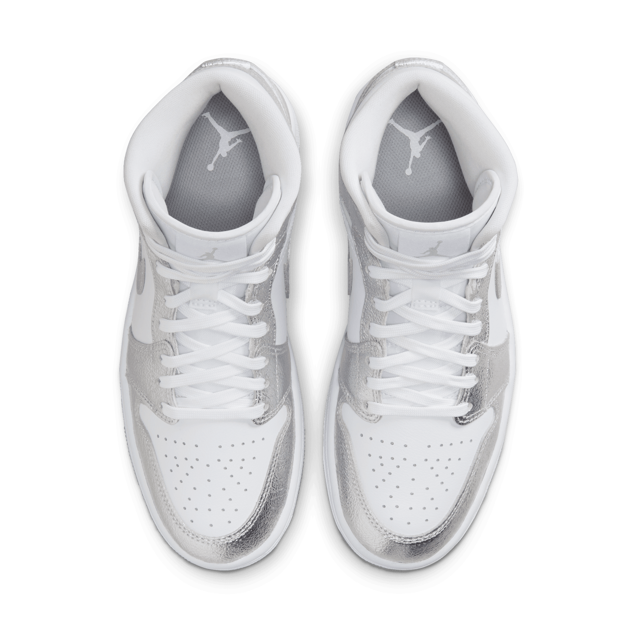 W Air Jordan 1 Mid SE 'Crinkled Silver Foil'