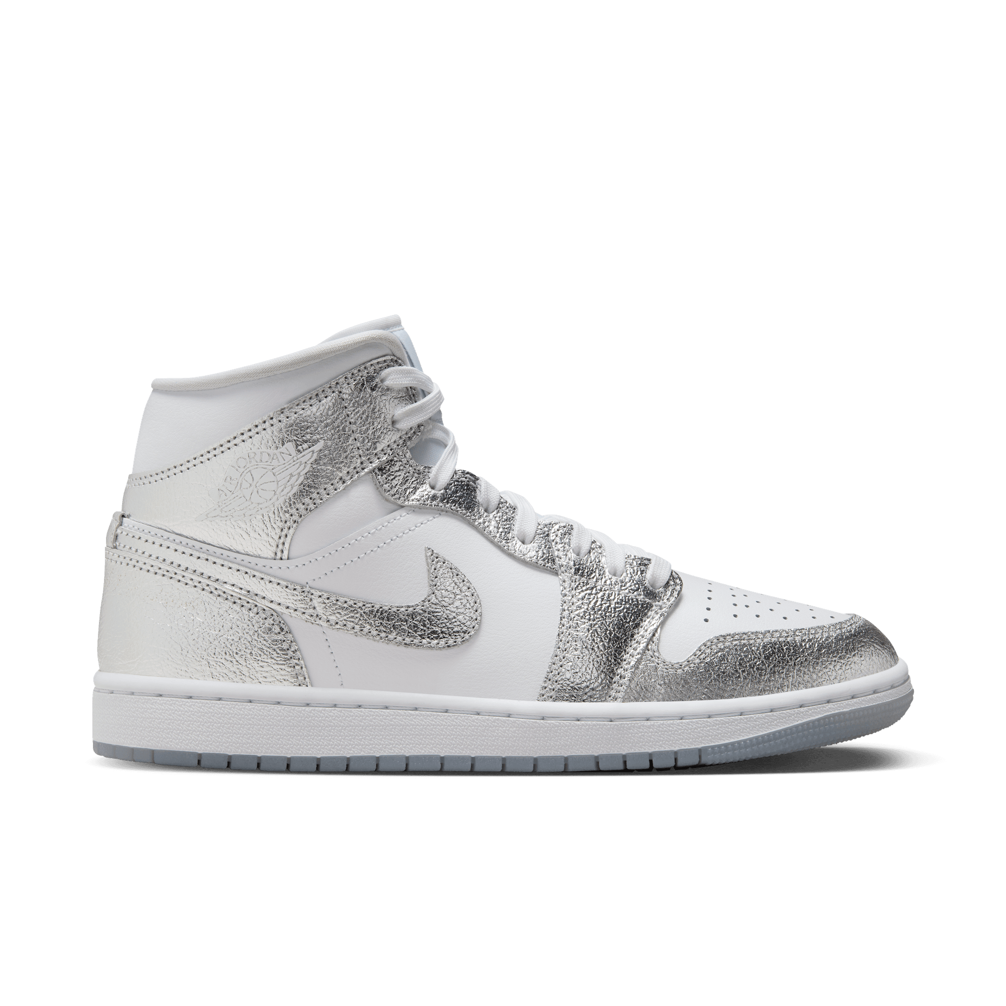 W Air Jordan 1 Mid SE 'Crinkled Silver Foil'