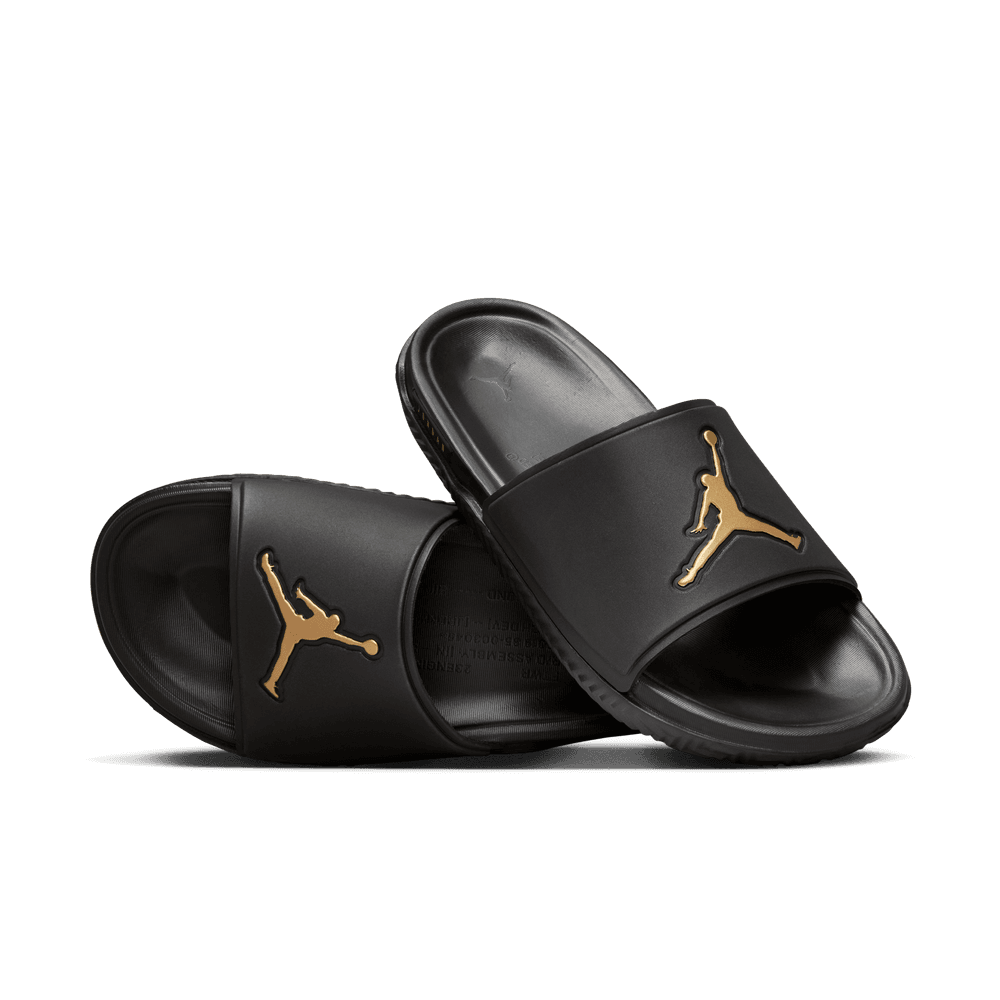 Jordan Jumpman Slides 'Black Metallic Gold' – TĀKOUT NY Jordan Jumpman Slides 'Black Metallic Gold' – TĀKOUT NY