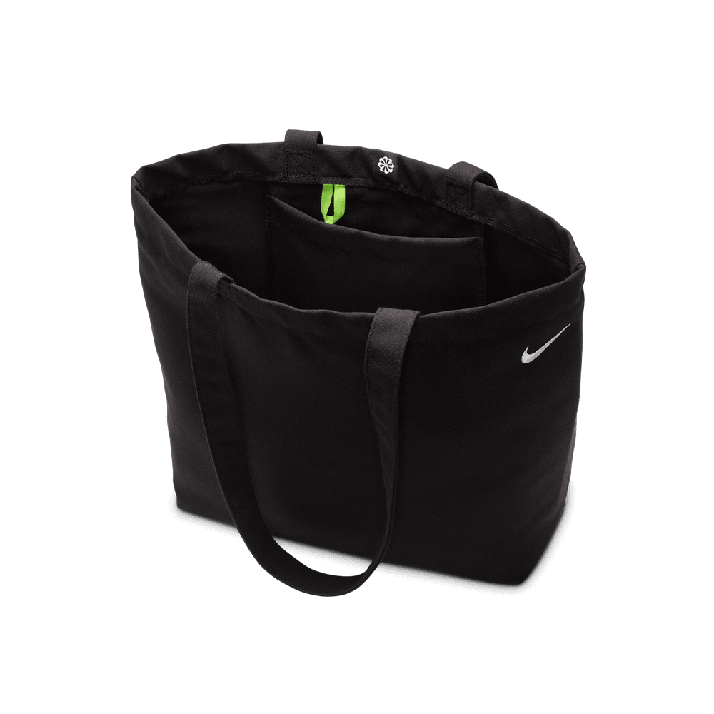 nike oversized swoosh tote bag in black