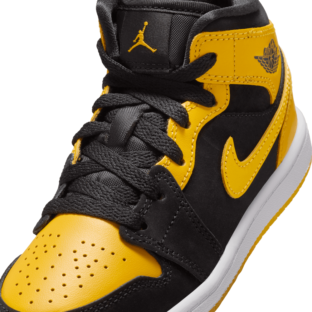 Jordan 1 Mid PS 'Black Varsity Maize'