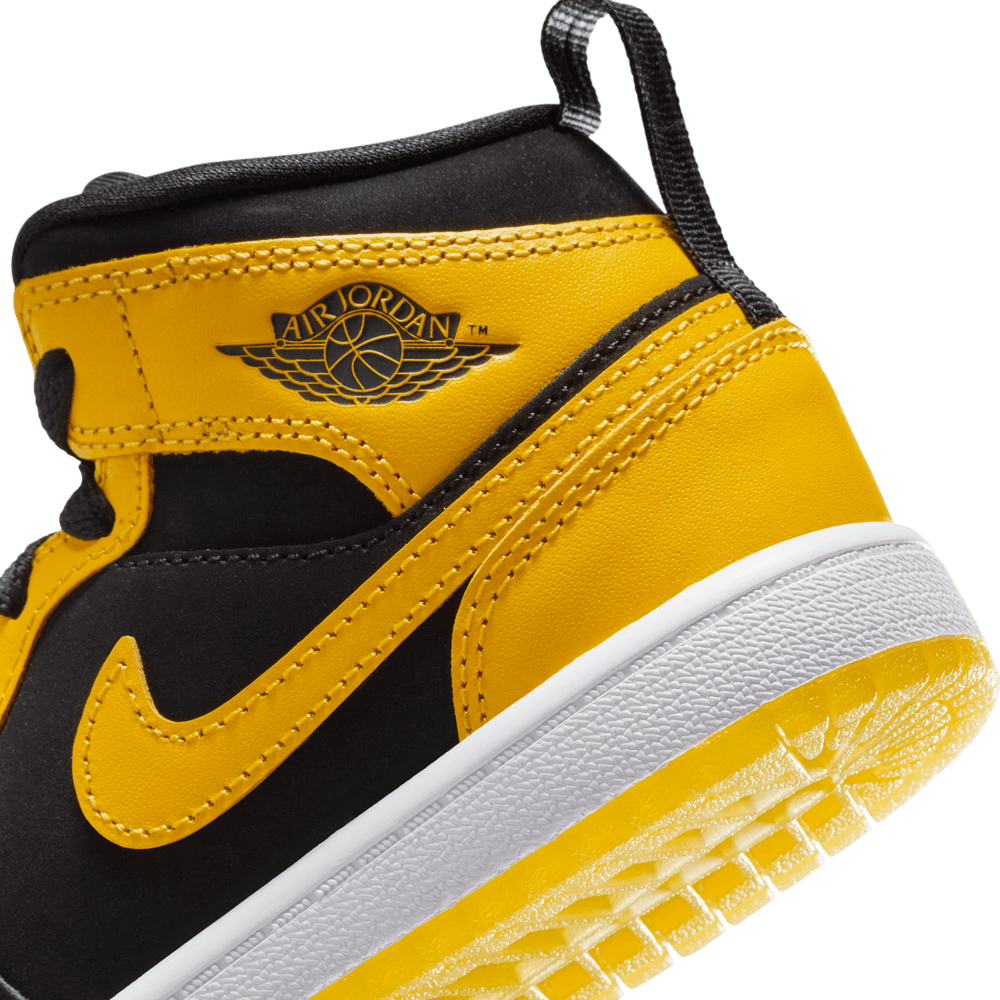 Jordan 1 Mid PS 'Black Varsity Maize'